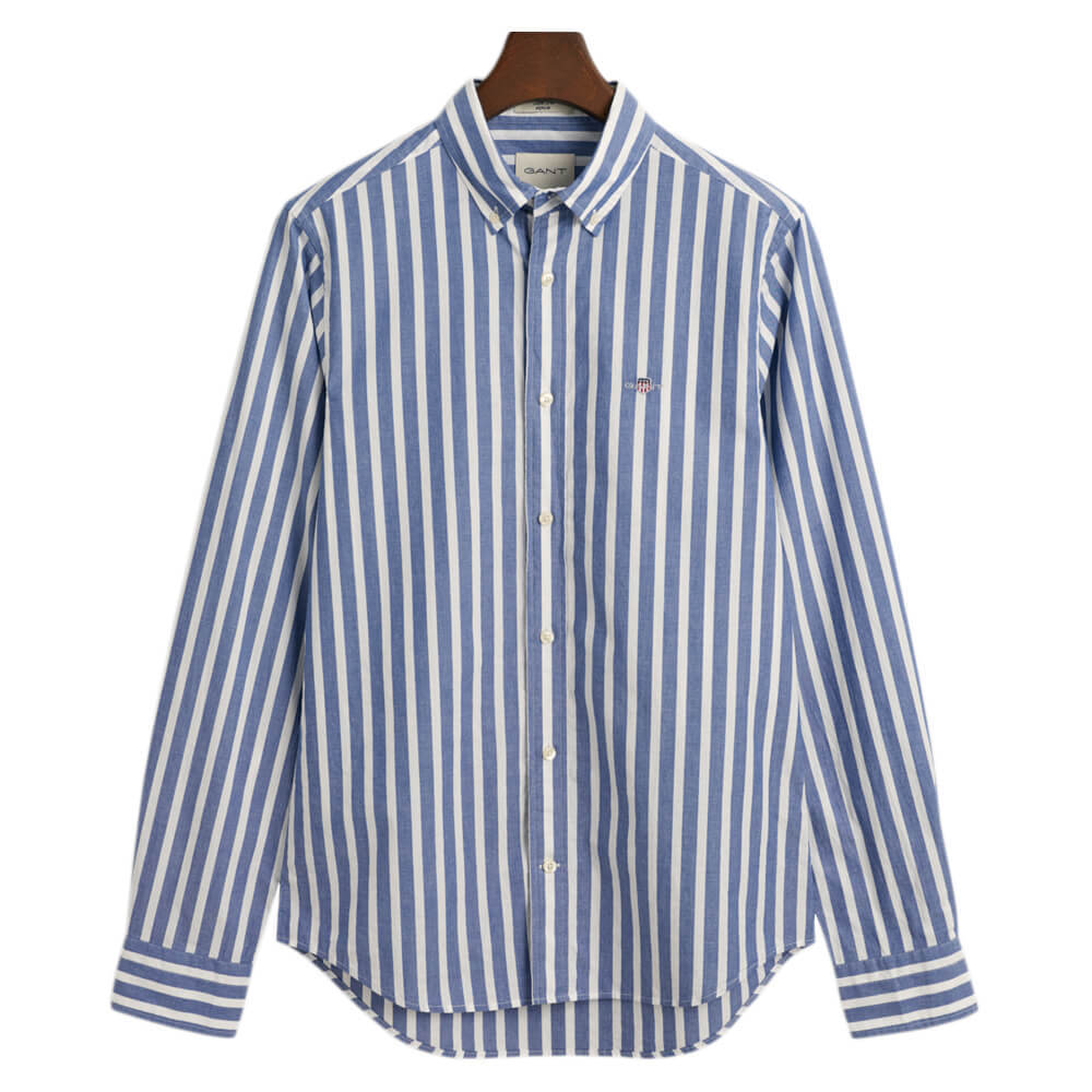 GANT Regular Fit Wide Striped Poplin Shirt